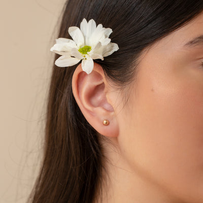 Arete topo 5mm oro laminado 18k dorado