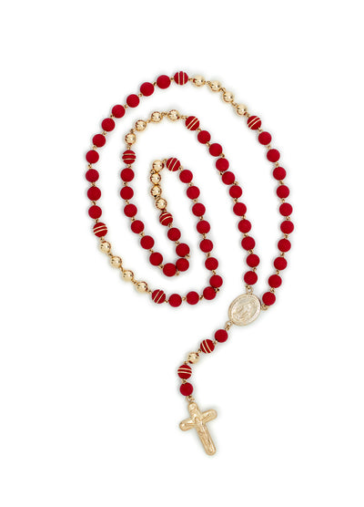 Rosario oro laminado 18k neopreno clásico 6mm