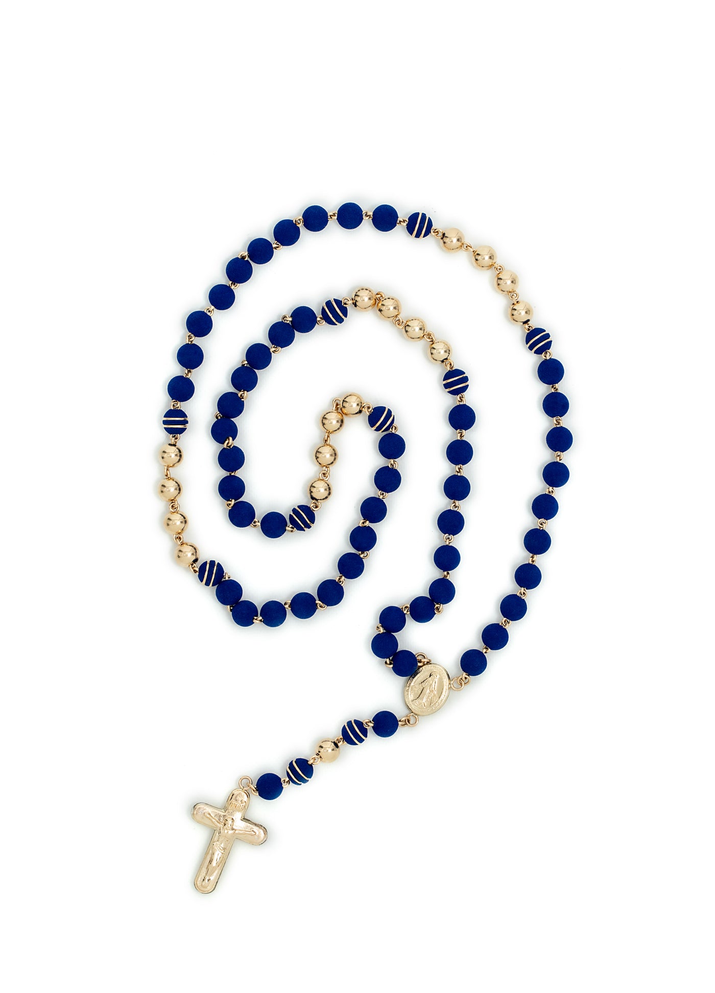 Rosario oro laminado 18k neopreno clásico 6mm