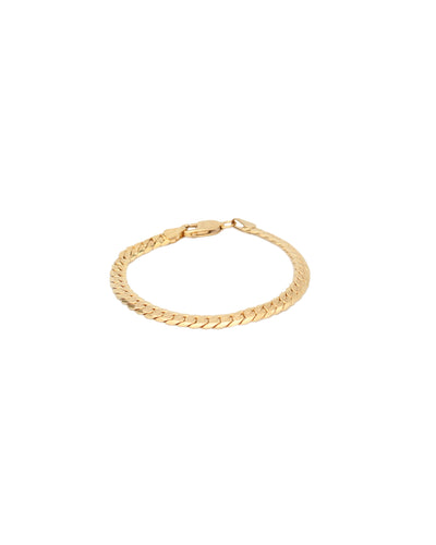 PULSERA ORO LAMINADO 18k PLANA DORADA