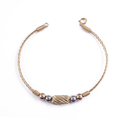 PULSERA ENTORCHADA BARRIL DIAMANTADO - 4T