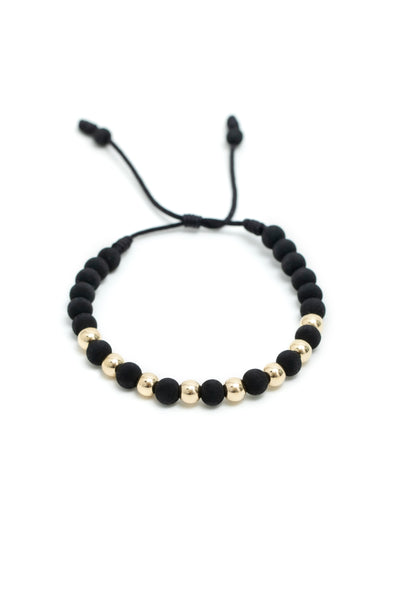 PULSERA B6MM INTERCALADO(7B) CENTRO-NEO*