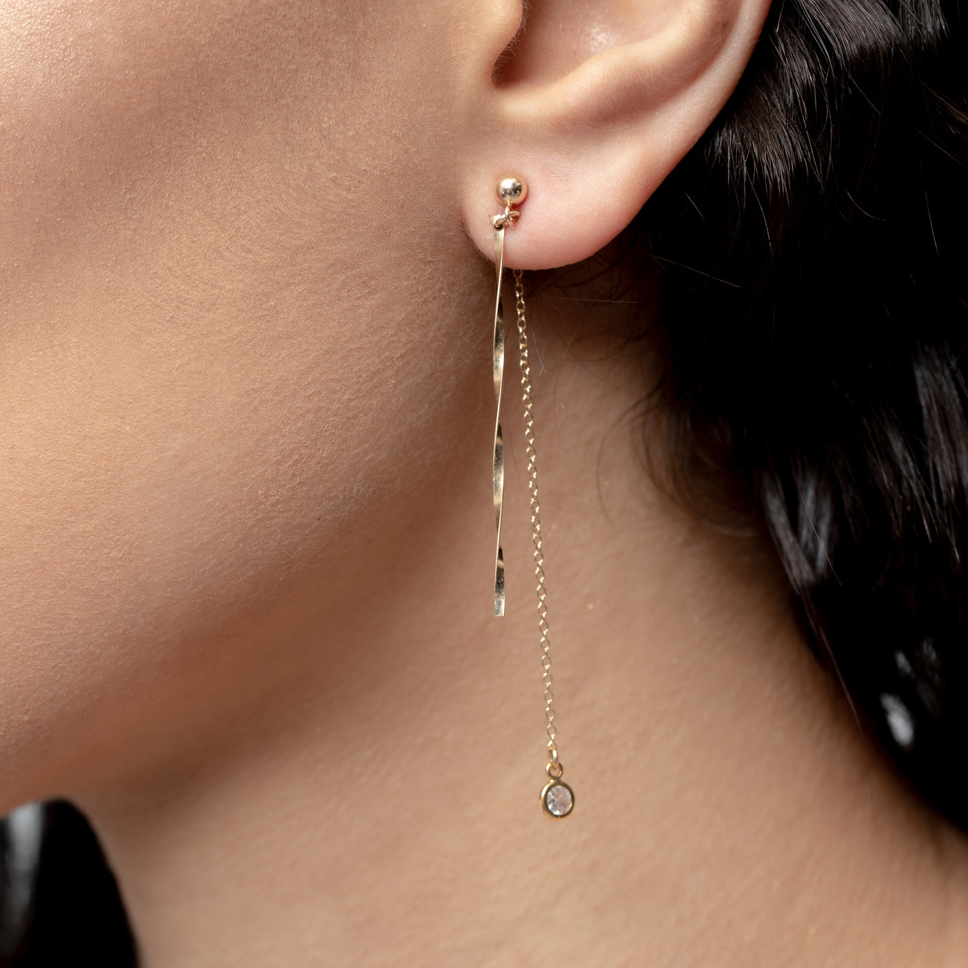 Arete cometa oro laminado 18k especial