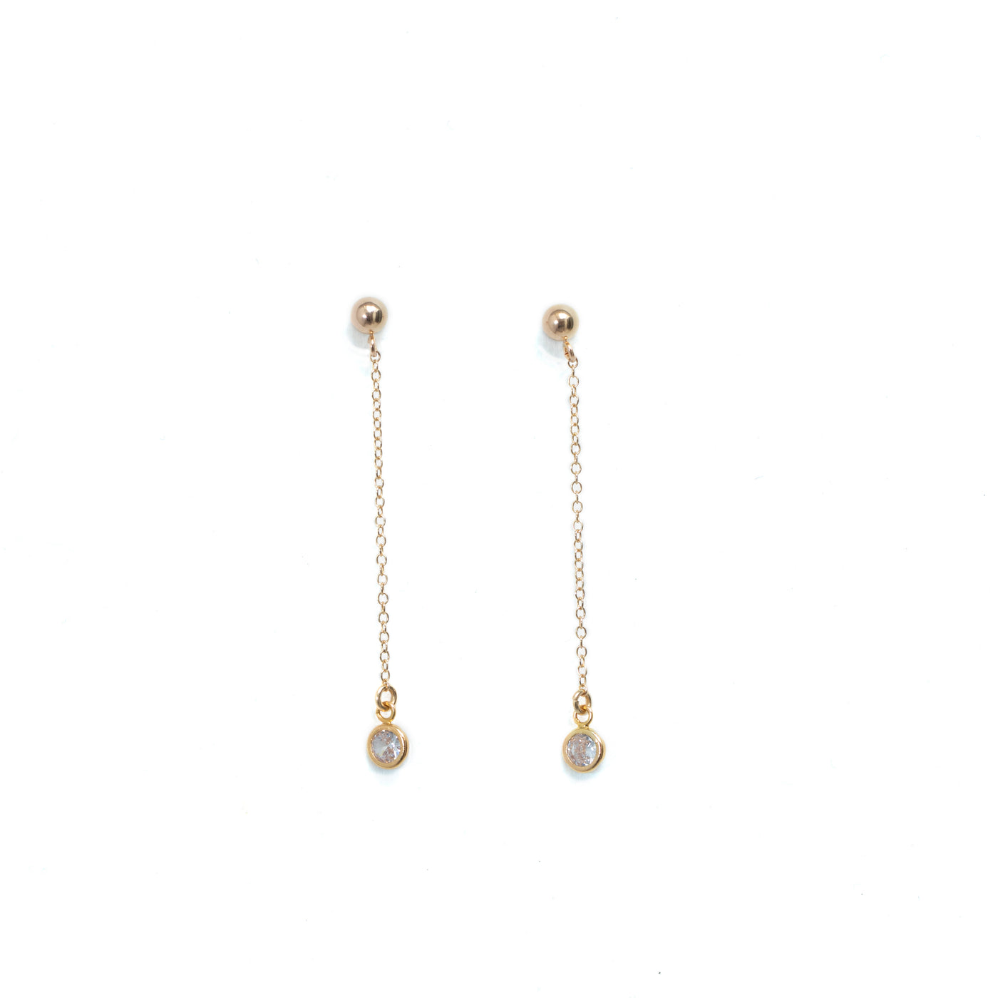 Aretes chorro en oro laminado 18k