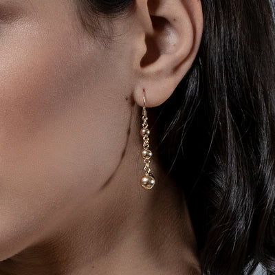 Arete oro laminado 18k en degradé 8mm