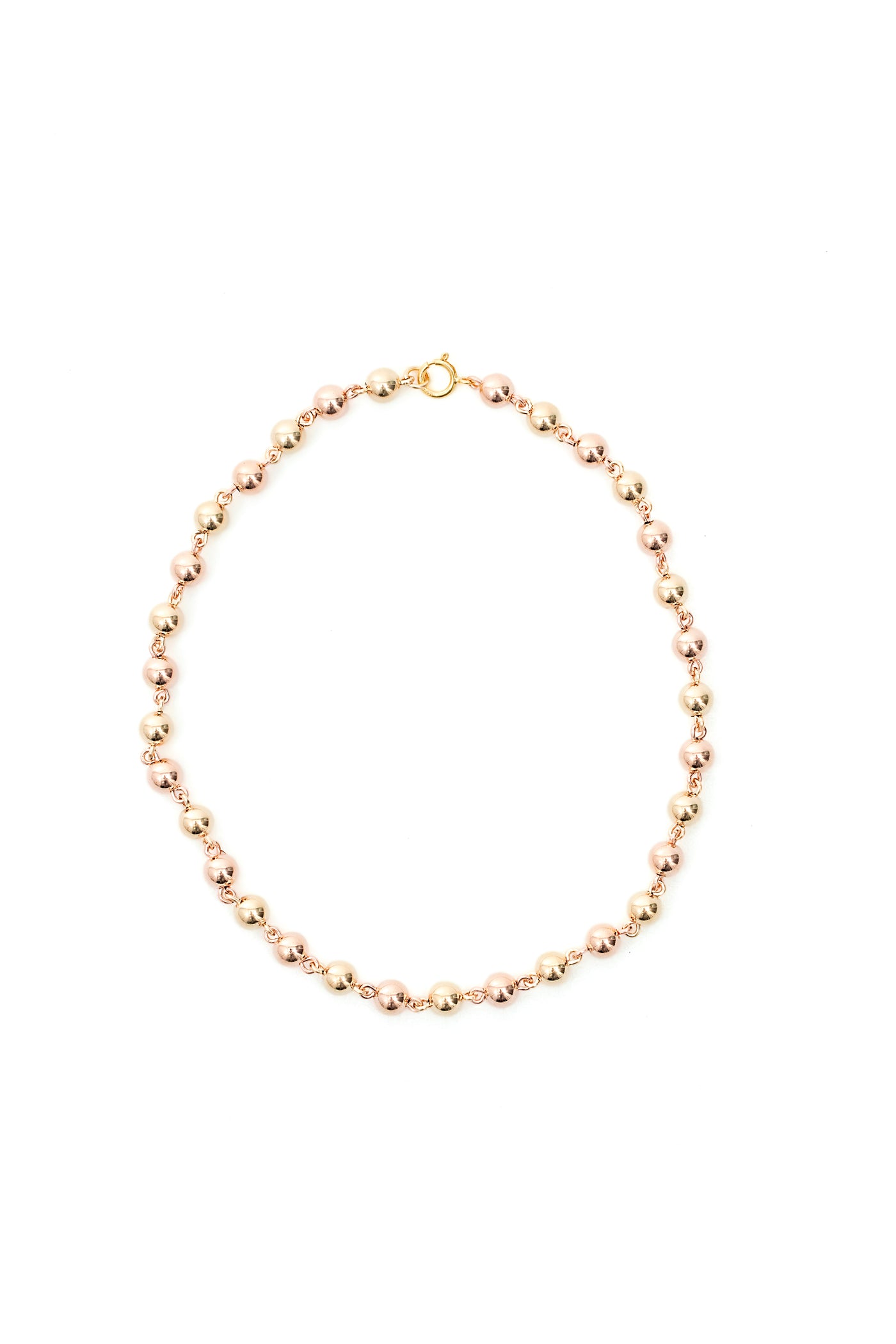 TOBILLERA ORO LAMINADO  18K BICOLOR