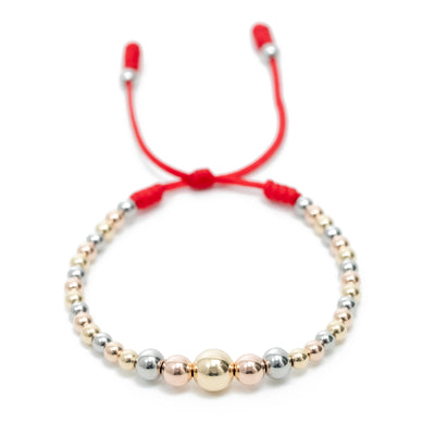 Pulsera bola 4mm degradado 3 tonos