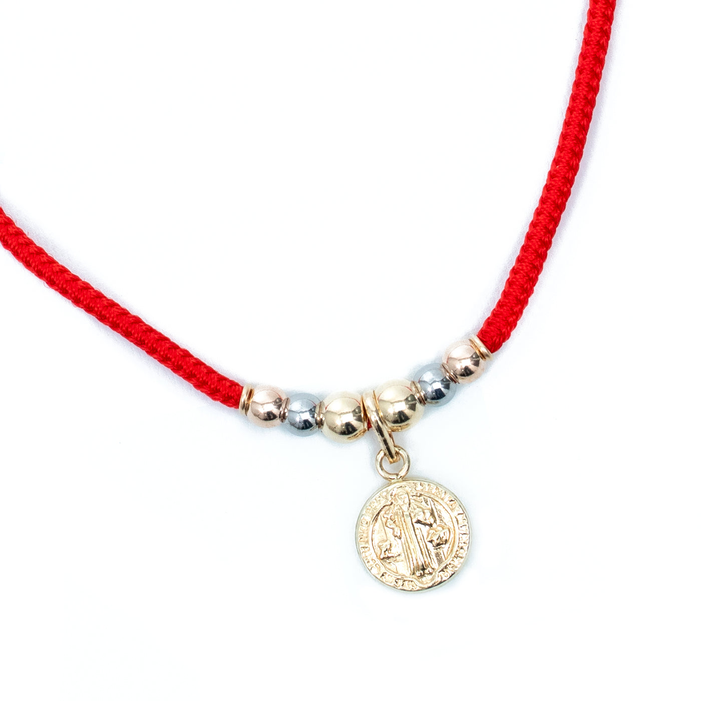 choker cordón broche degradé dije S. Benito