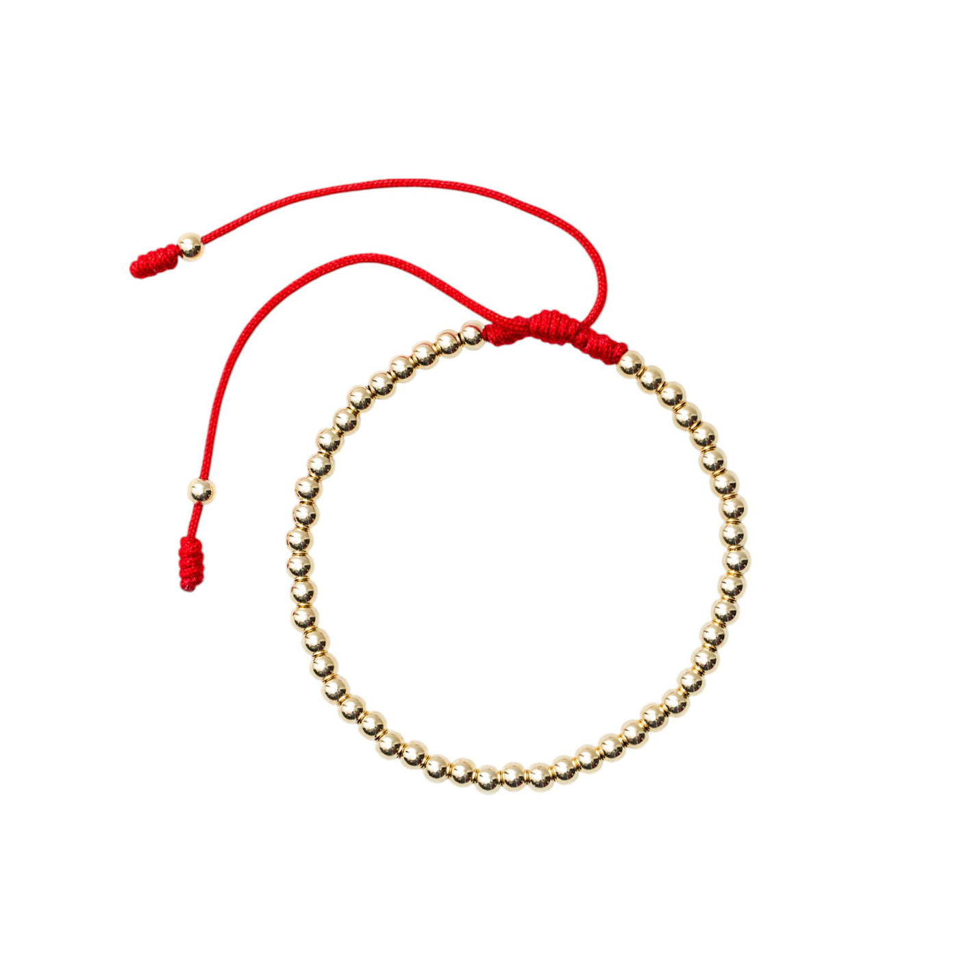 Pulsera 3mm seguida oro laminado 18k dorada
