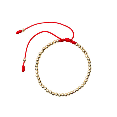 Pulsera 3mm seguida oro laminado 18k dorada