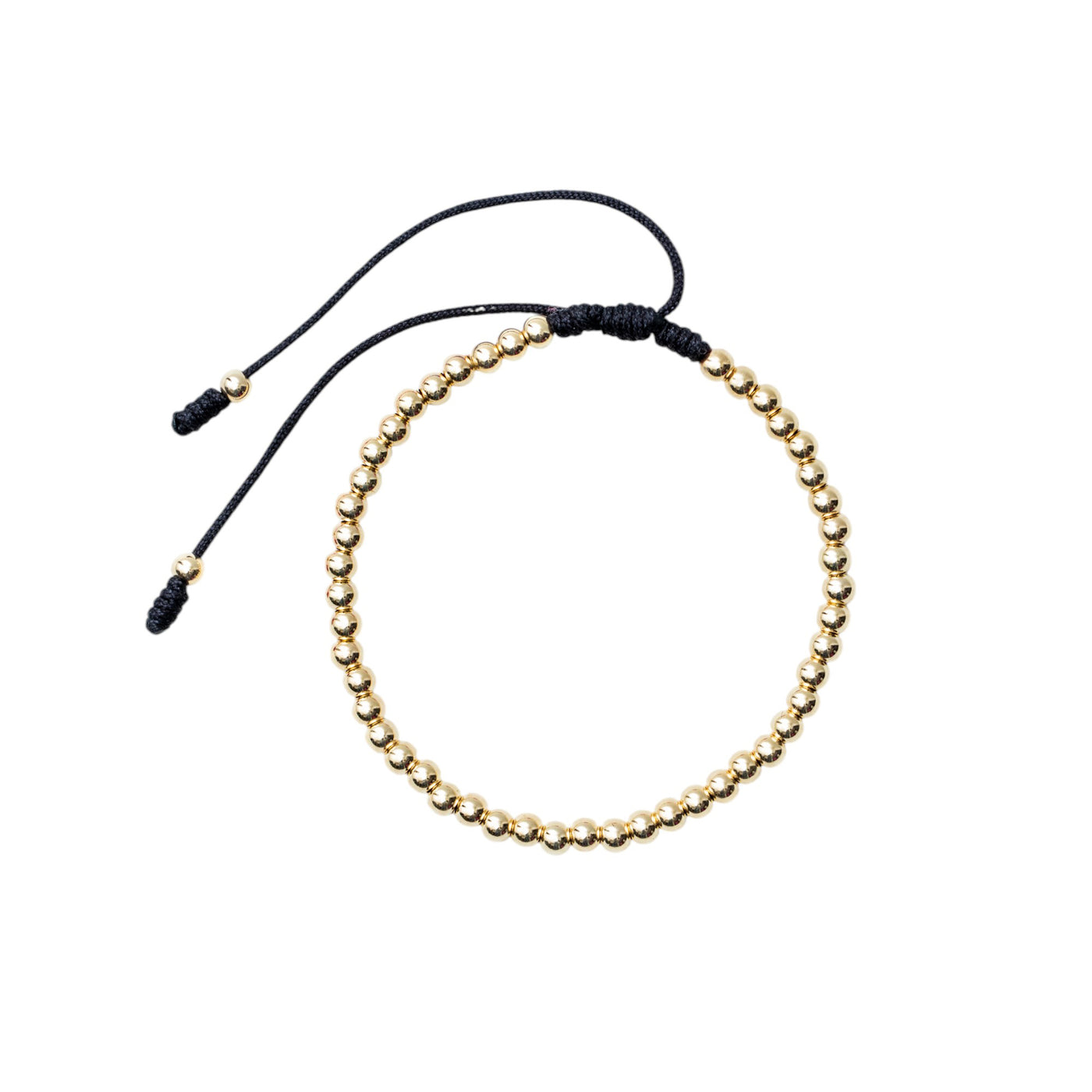 Pulsera 3mm seguida oro laminado 18k dorada