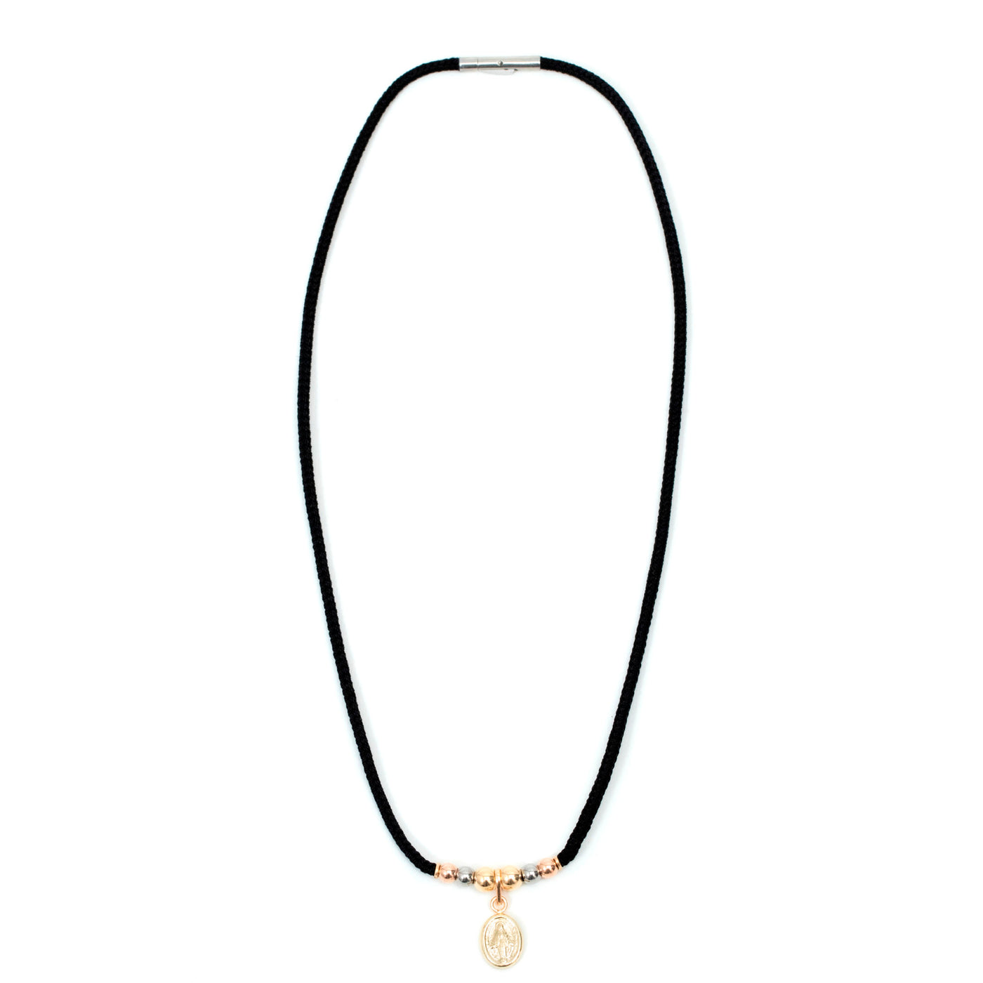 CHOKER ORO LAMINADO 18k CORDÓN ROCHE DEGRADÉ DIJE GUADALUPE